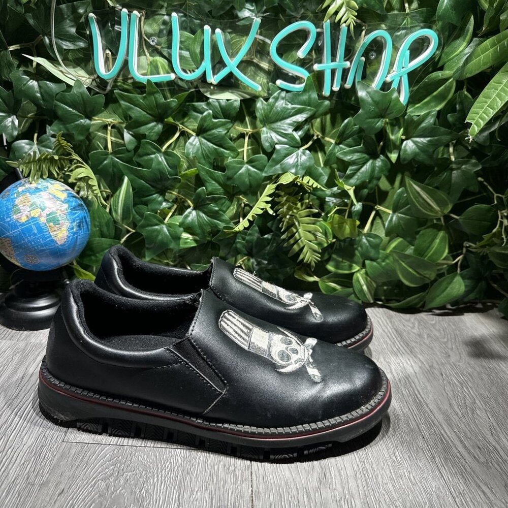 Spring Step Slip On Mens Power Knives Skull Chef Cook Kitchen Shoes Size 11 M